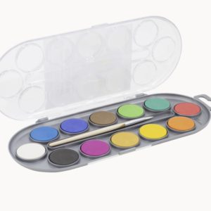 CAJA 12 PASTILLAS DE ACUARELA ESCOLAR